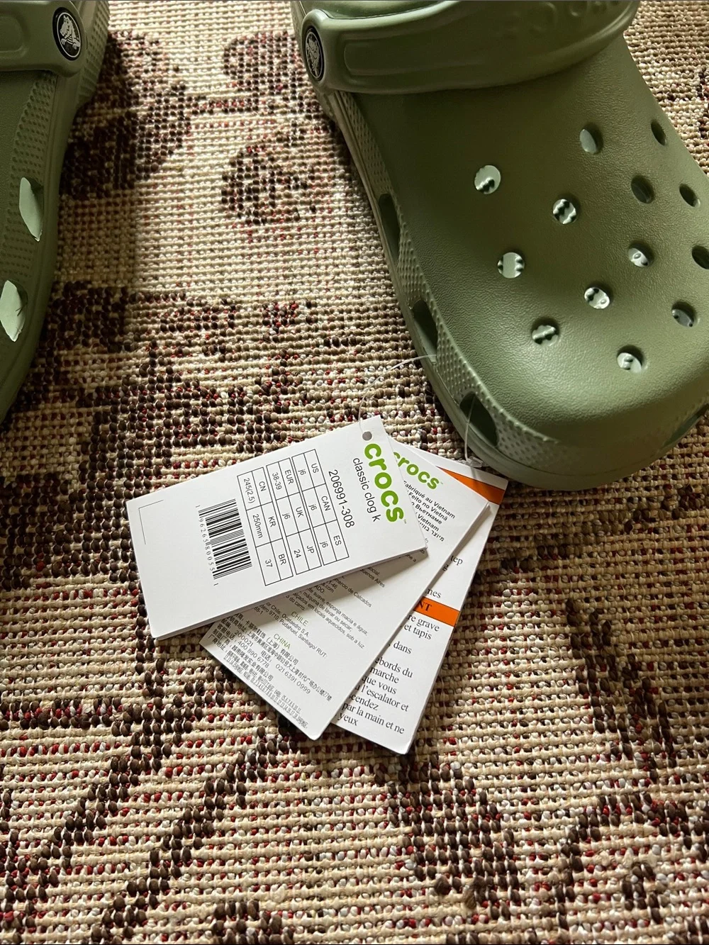CROCS Kids' Classic Clog in Olive